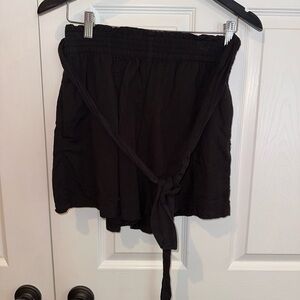 Joe Fresh Black Women's Skort with Tie Detail